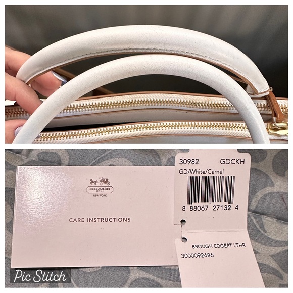 Coach Borough edgepaint bag & wallet White camel - Picture 8 of 11